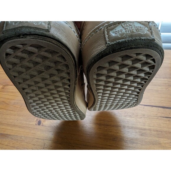 VANS AUTHENTIC LEATHER LOW TOP SNEAKER AMBERLIGHT SIZE WOMEN 7 RARE - Picture 11 of 12